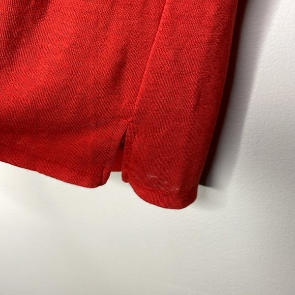 Modern Canvas XXL Orange Lightweight Modal Blend Short Sleeve Lace Detail Blouse - Picture 8 of 9